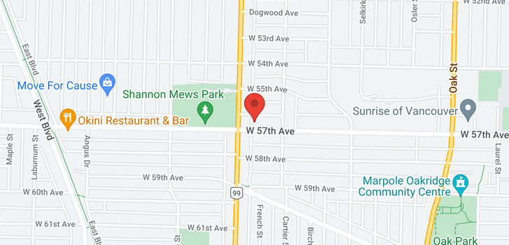map of 1479 W 57TH AVENUE